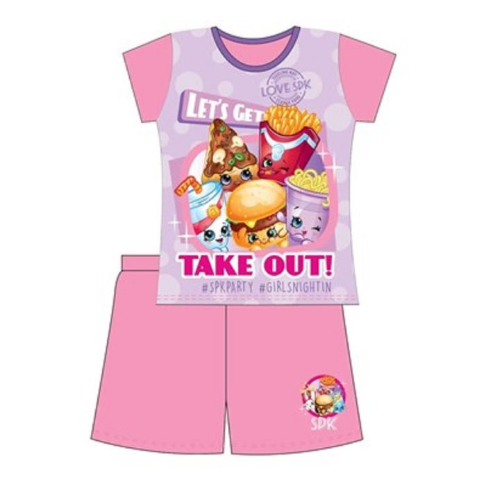 Girls Shopkins Shorts Pyjamas