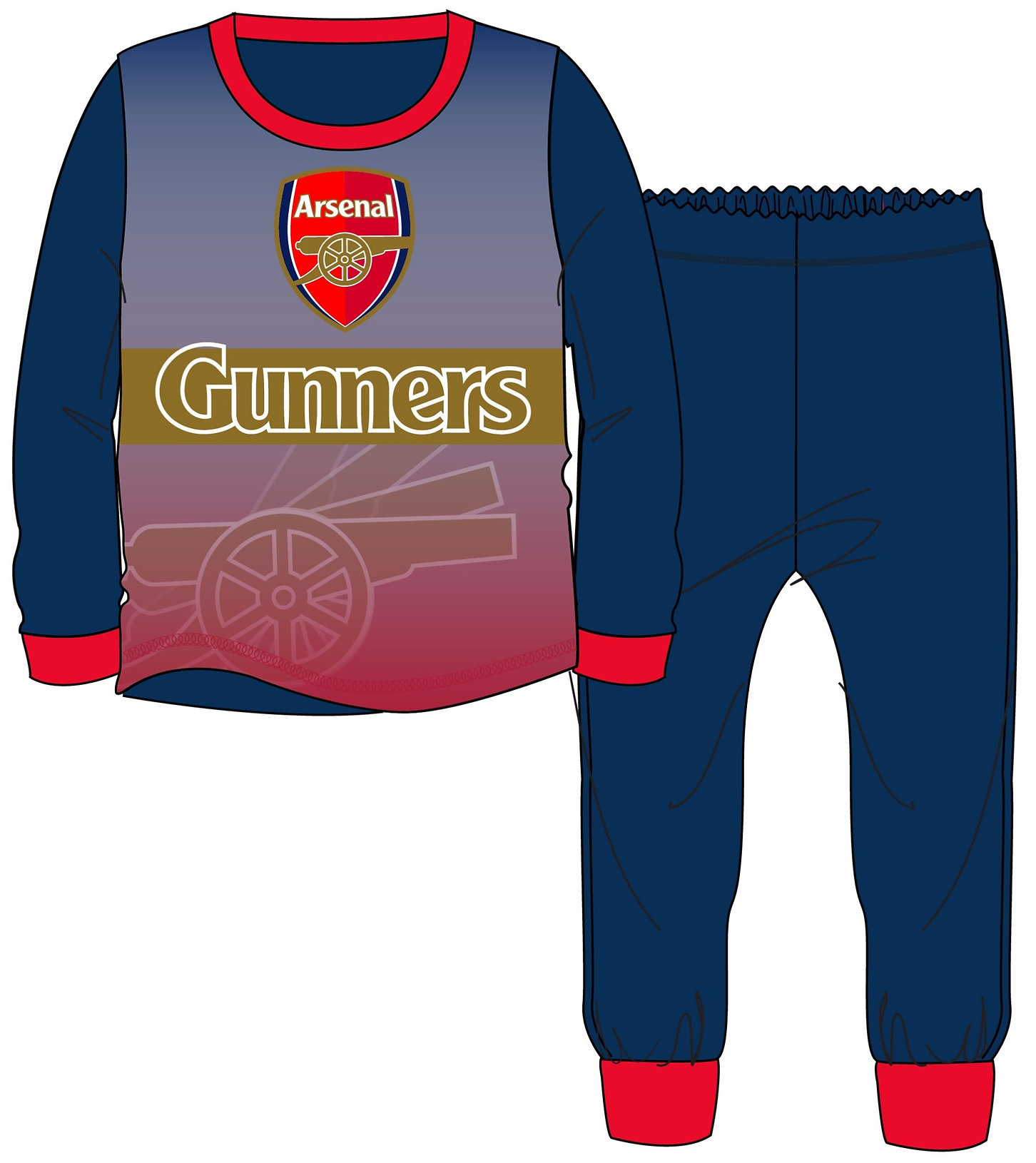 Boys Arsenal Pyjamas Long Sleeves
