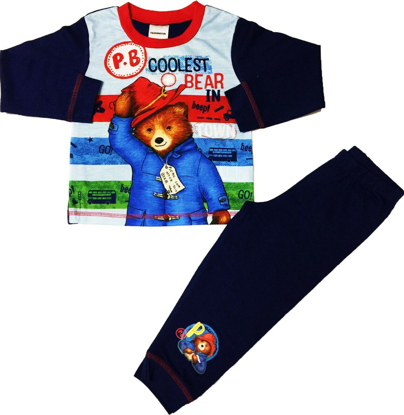Boys Paddington Bear Pyjamas Blue